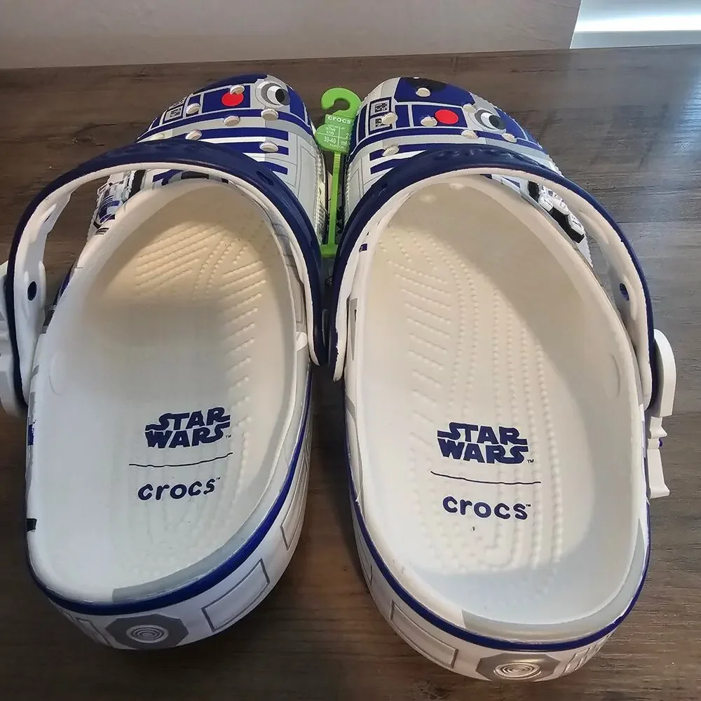 Star Wars R2-D2 Crocs Classic Clog W Sz 9 M7 White Droid SciFi Action Lucus Film - Picture 12 of 14
